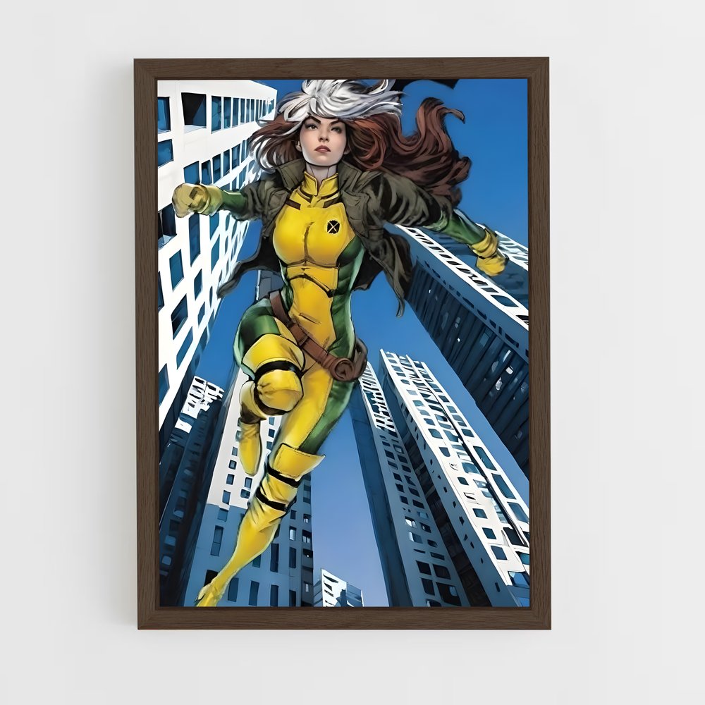 ap-rogue x-men-7 cadre Bois foncé