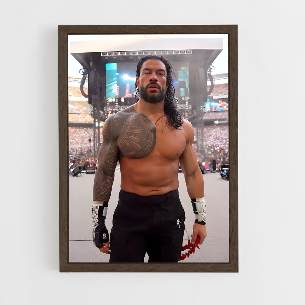 ap-roman reigns-1 cadre Bois foncé