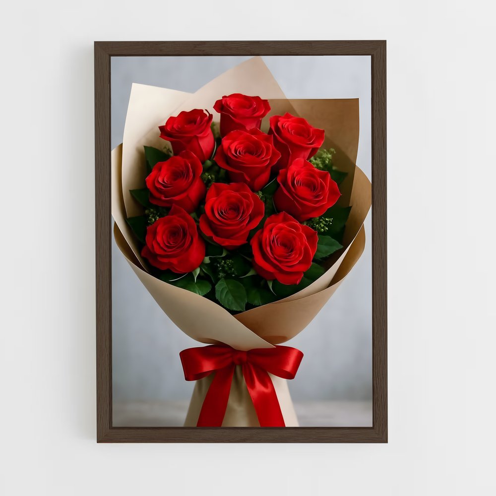 ap-rose-15 cadre Bois foncé