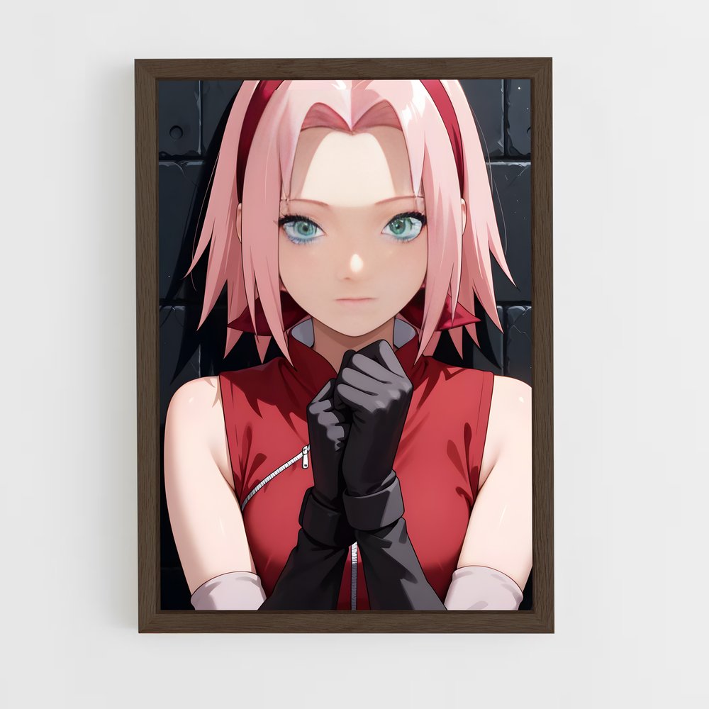 ap-sakura haruno-3 cadre Bois foncé
