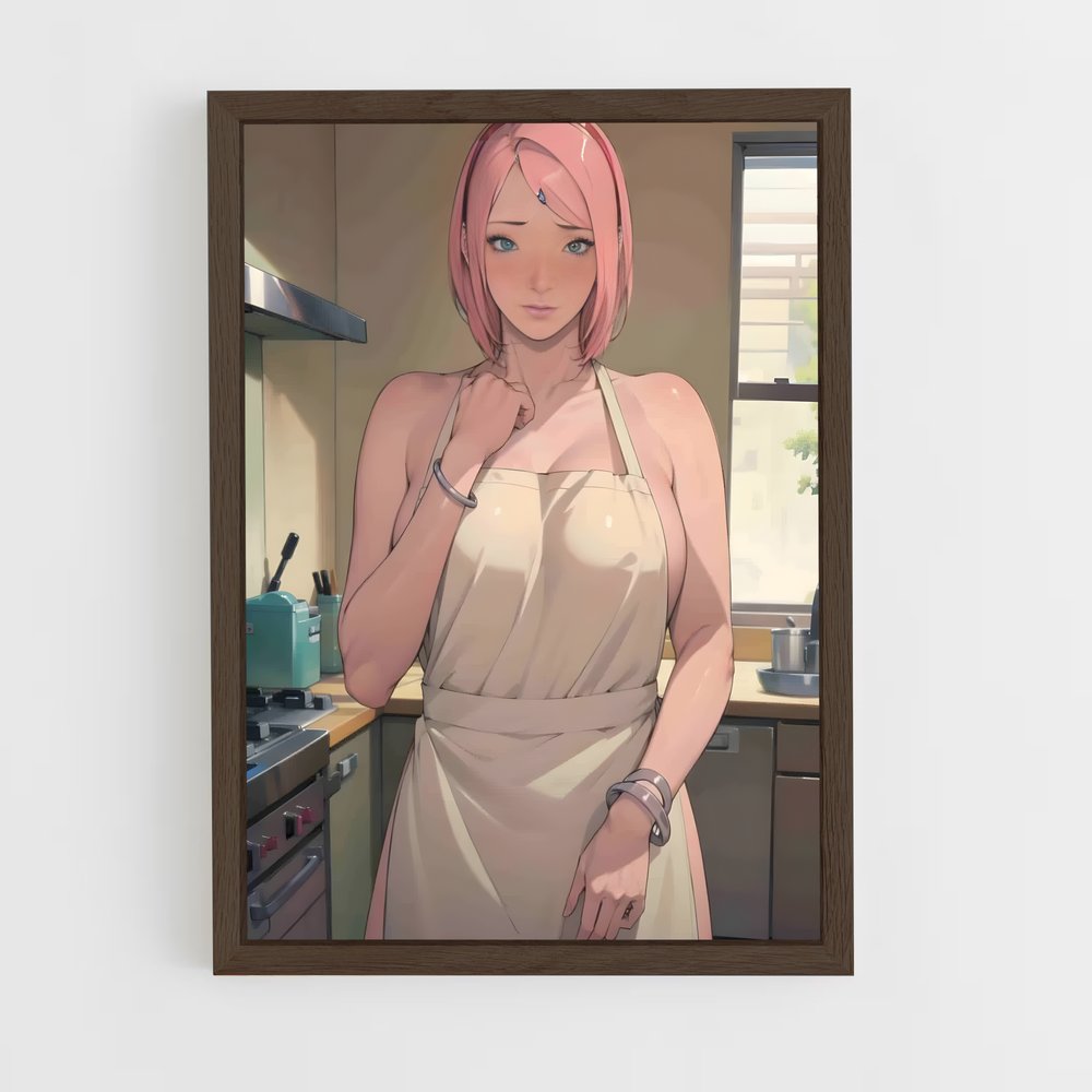 ap-sakura haruno-4 cadre Bois foncé