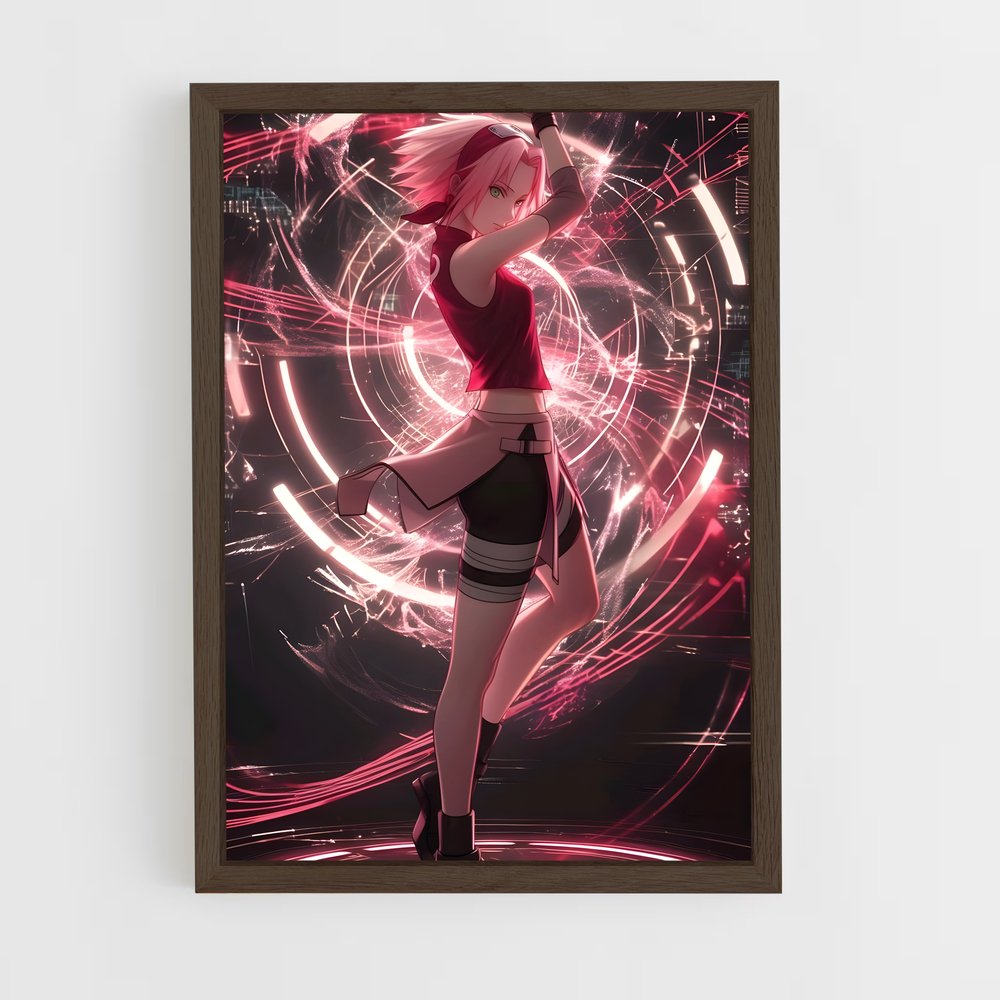 ap-sakura haruno-6 cadre Bois foncé