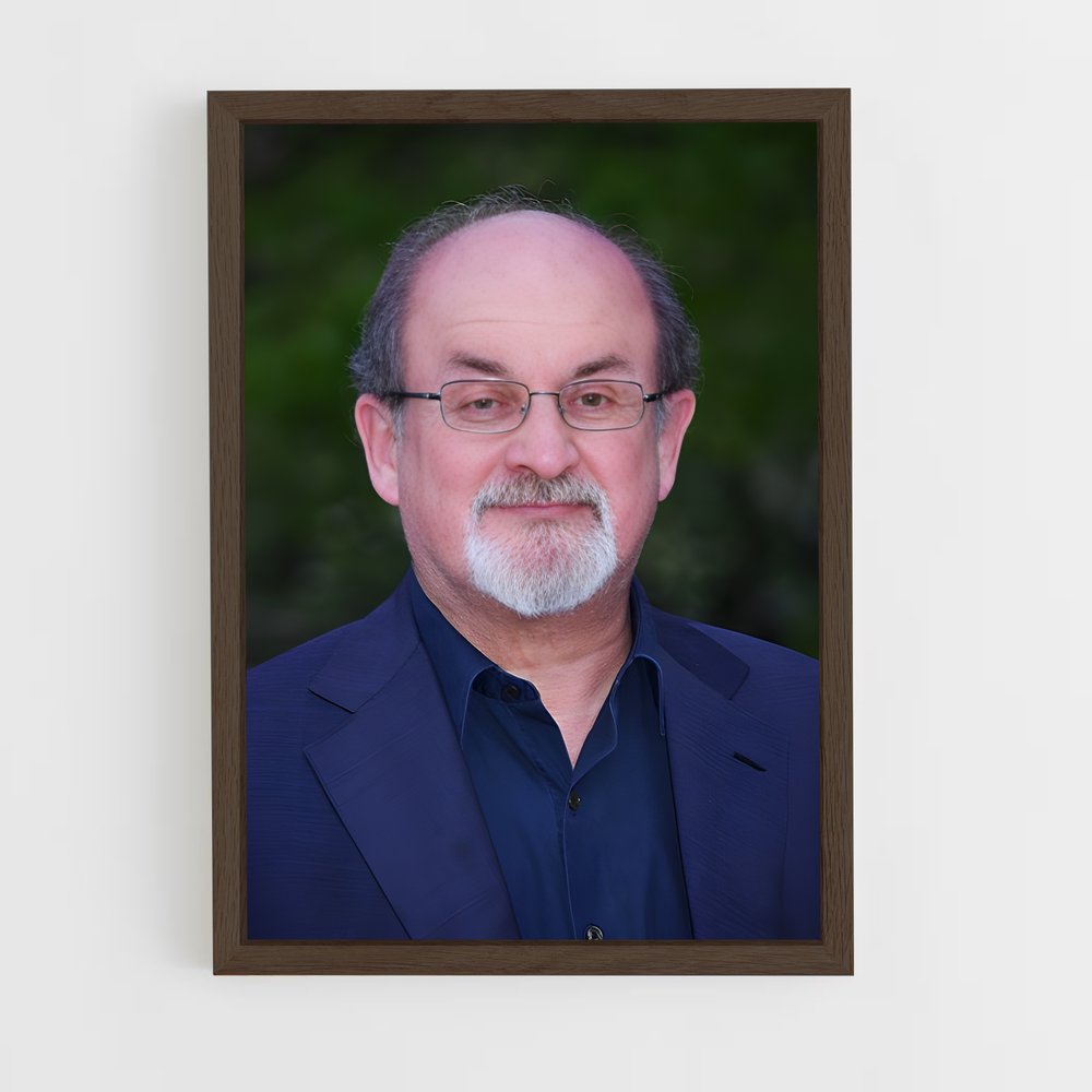 ap-salman rushdie-2 cadre Bois foncé