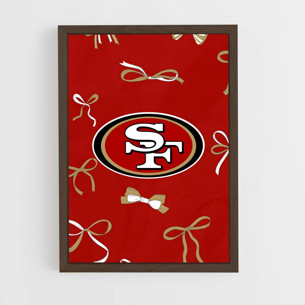 ap-san francisco 49ers-10 cadre Bois foncé