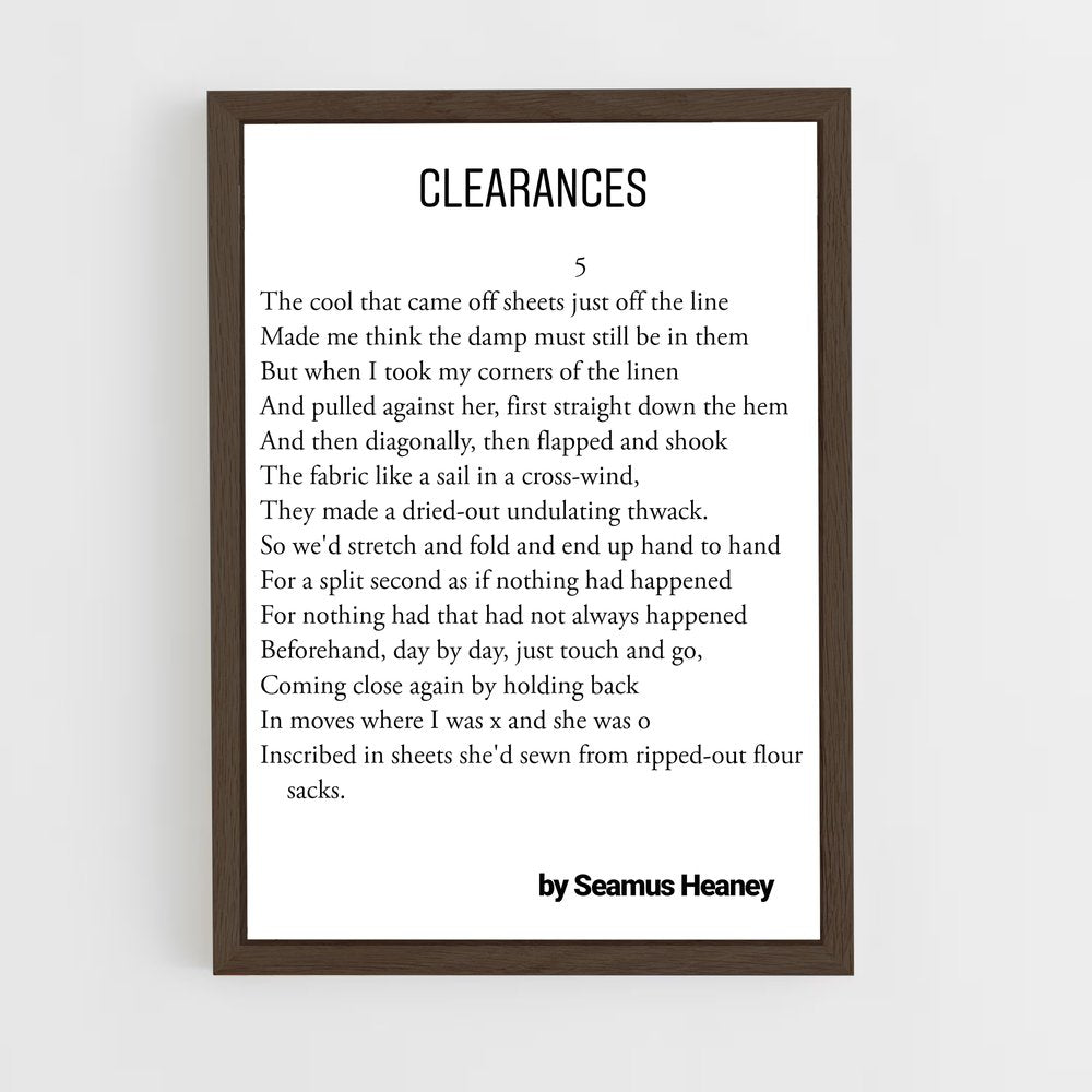 ap-seamus heaney-1 cadre Bois foncé