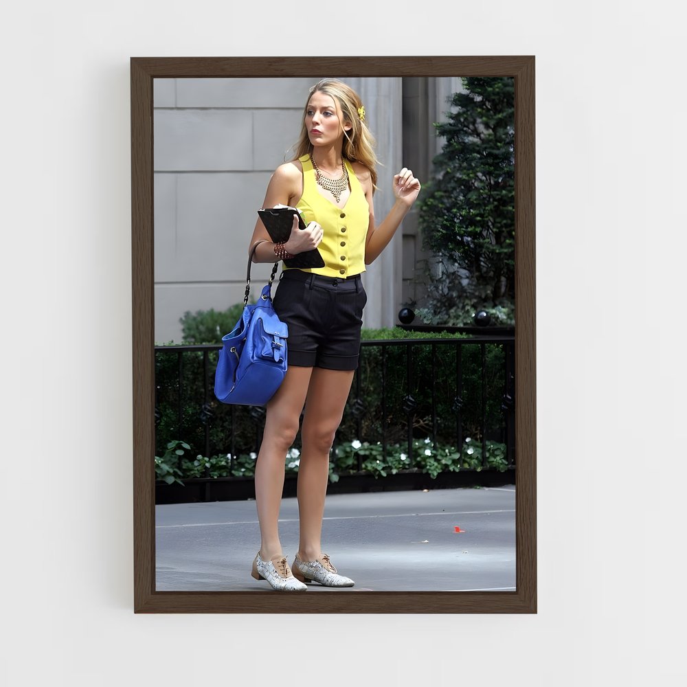 ap-serena van der woodsen-6 cadre Bois foncé