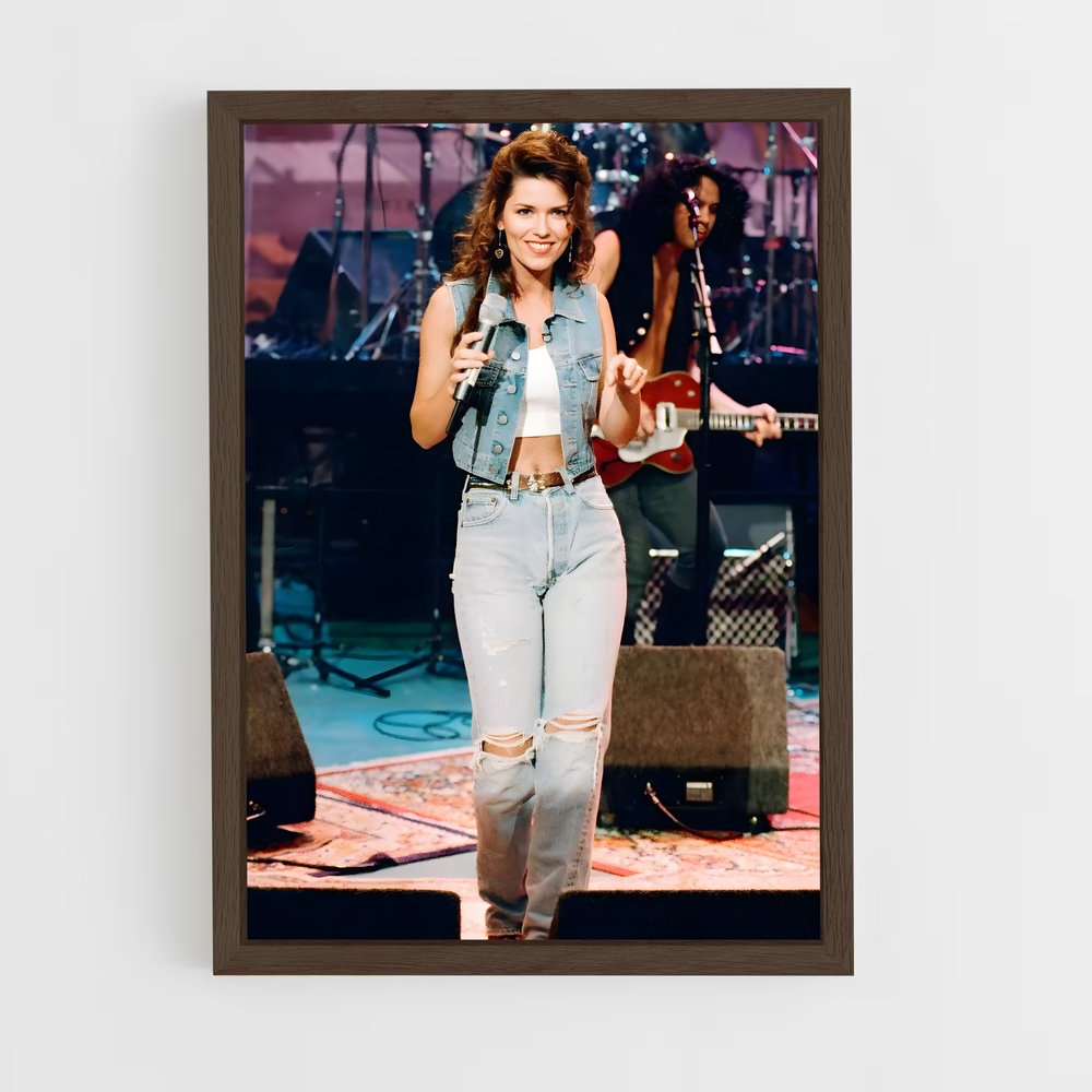 ap-shania twain-7 cadre Bois foncé