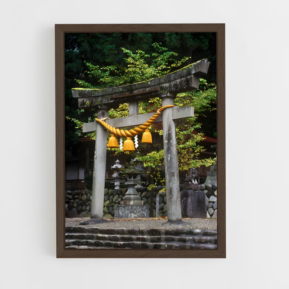 ap-shinto shrine-9 cadre Bois foncé