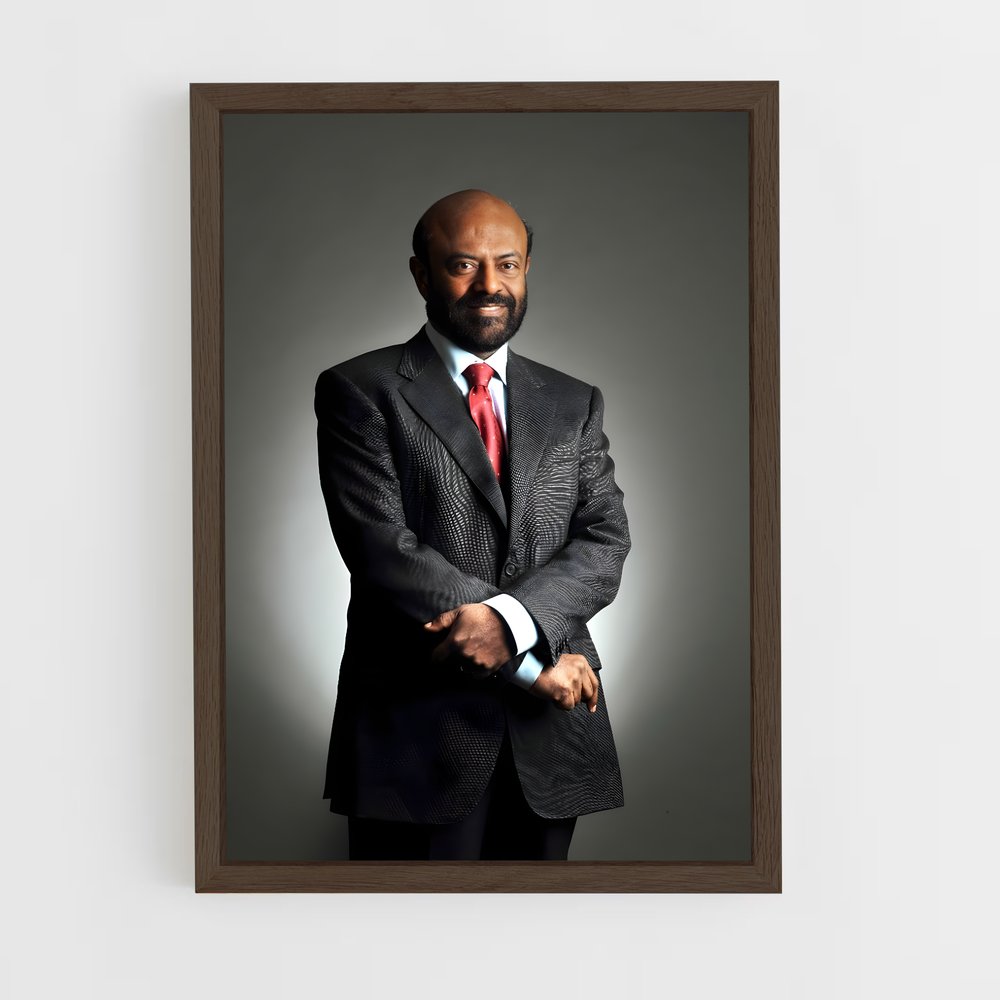 ap-shiv nadar-1 cadre Bois foncé