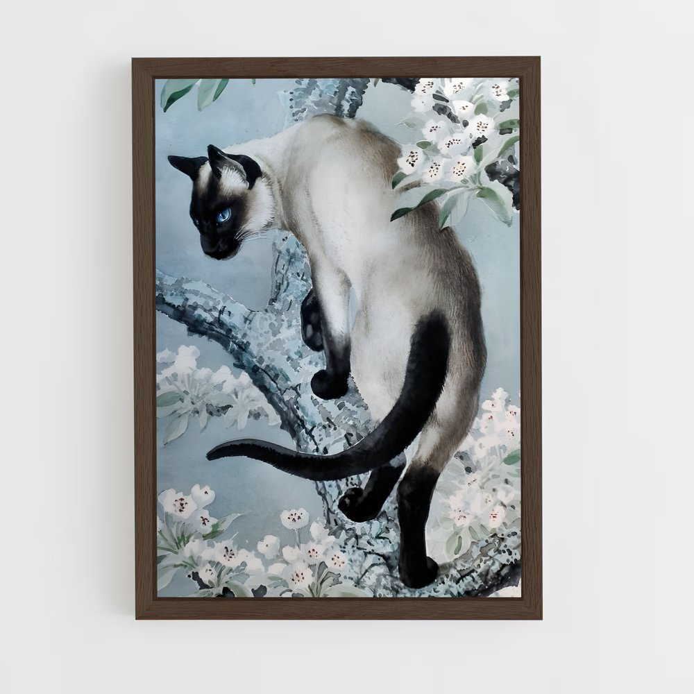 ap-siamese-3 cadre Bois foncé