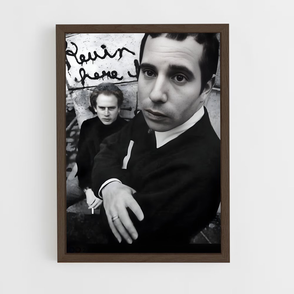 ap-simon and garfunkel-3 cadre Bois foncé