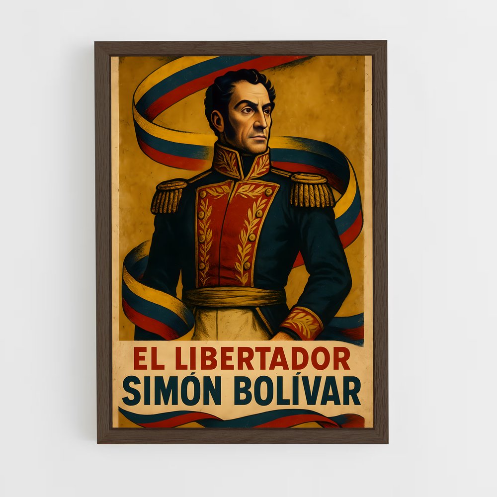 ap-simon bolivar-2 cadre Bois foncé
