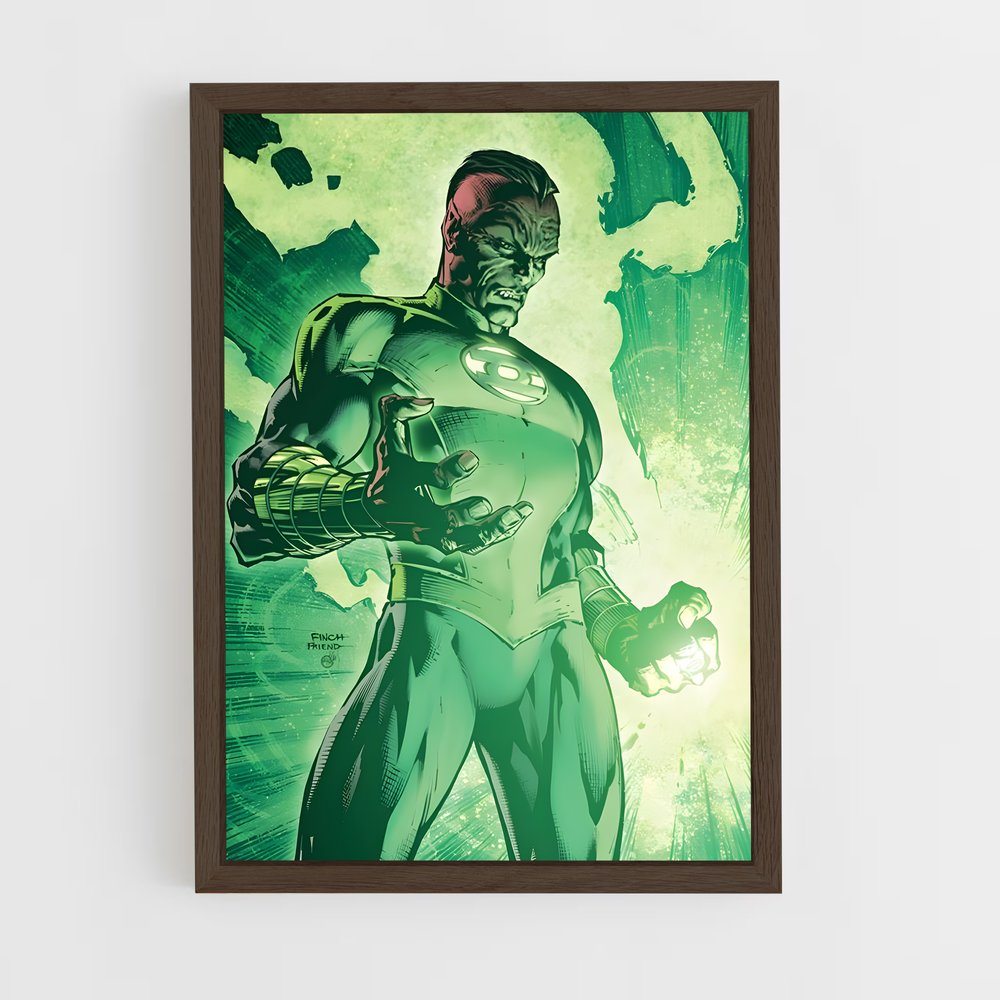 ap-sinestro green lantern-9 cadre Bois foncé