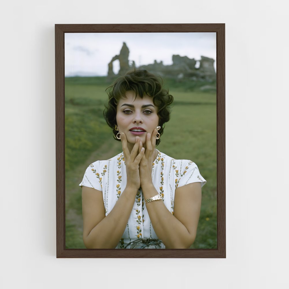ap-sofia loren-3 cadre Bois foncé