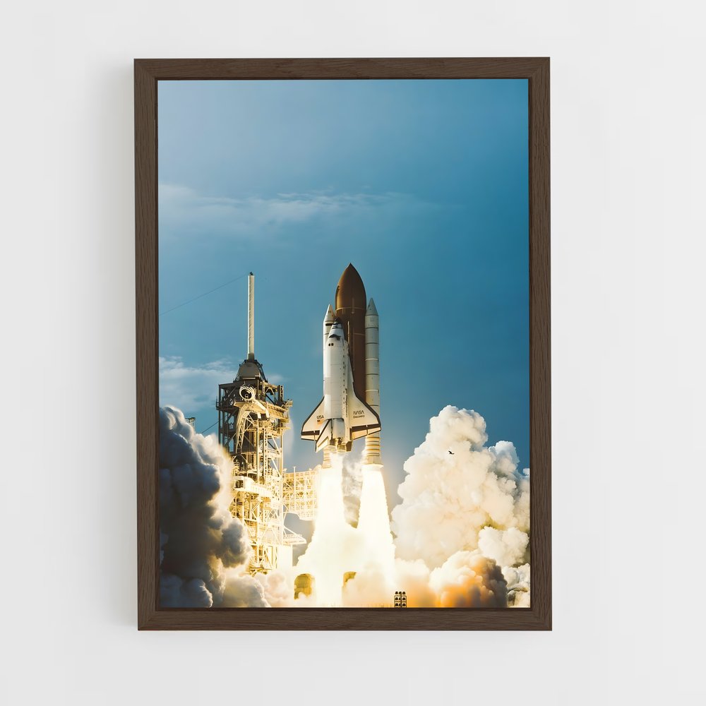 ap-space shuttle discovery-1 cadre Bois foncé