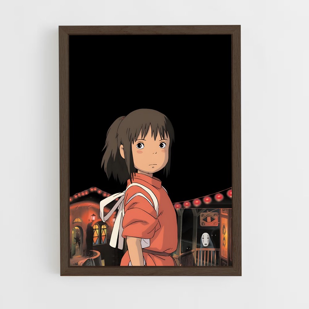 ap-spirited away-4 cadre Bois foncé