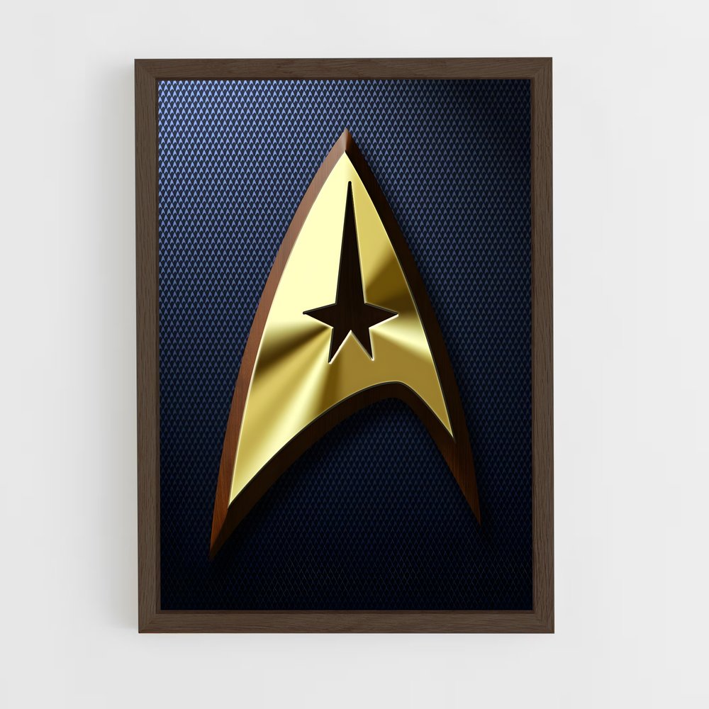 ap-starfleet logo-1 cadre Bois foncé
