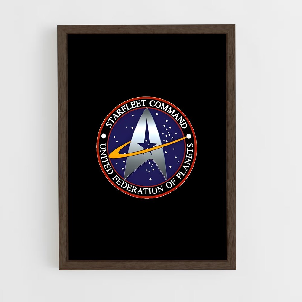 ap-starfleet logo-6 cadre Bois foncé