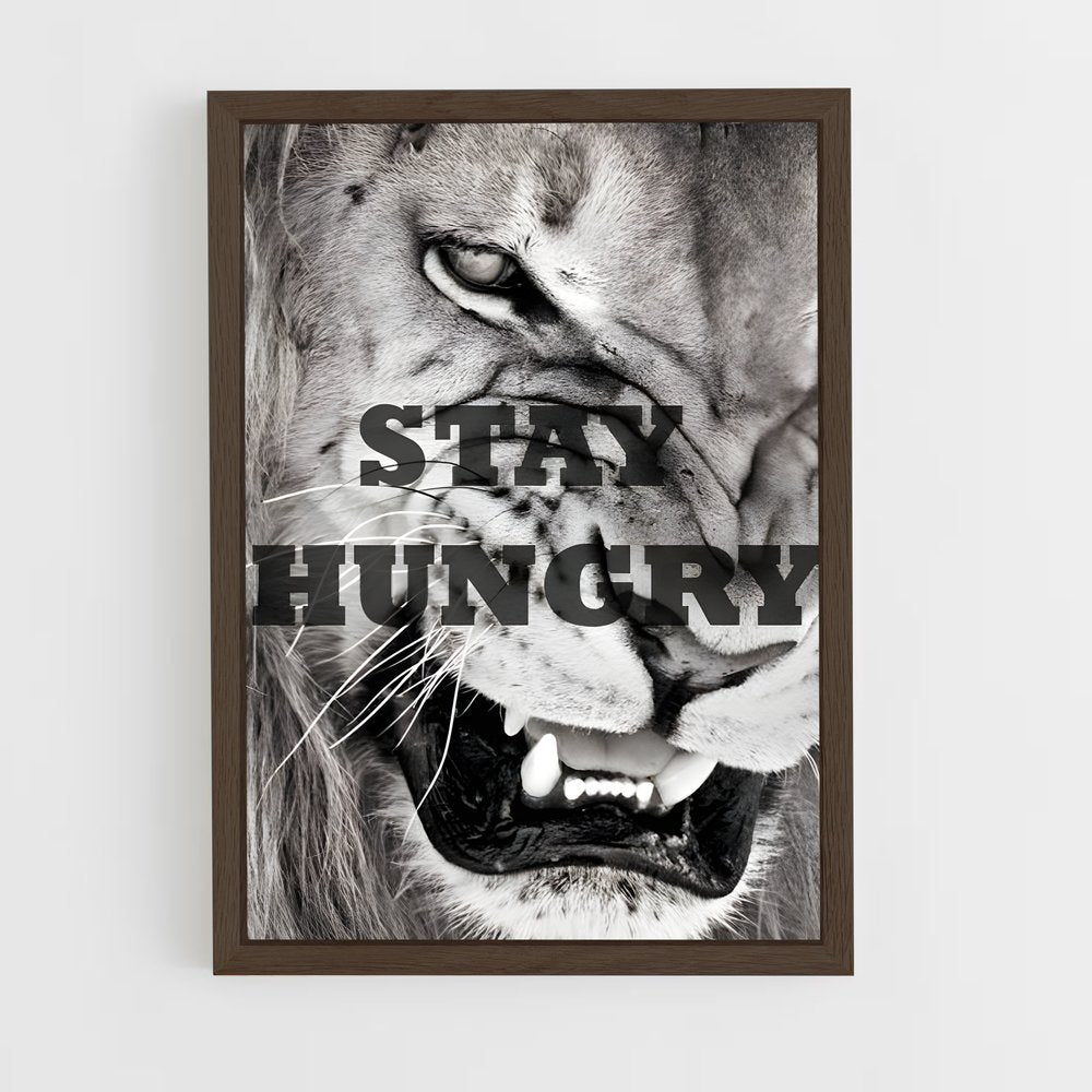 ap-stay hungry-1 cadre Bois foncé