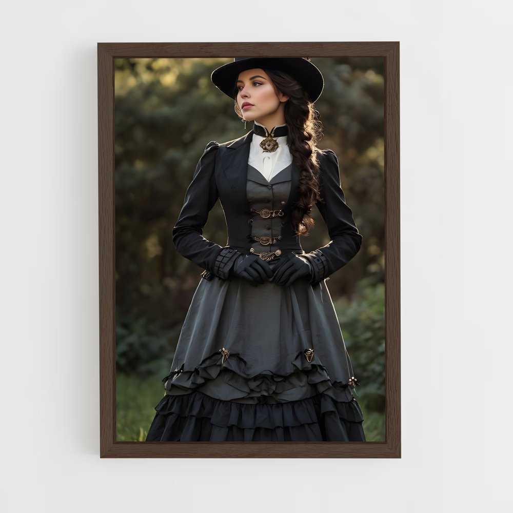 ap-steam punk-7 cadre Bois foncé