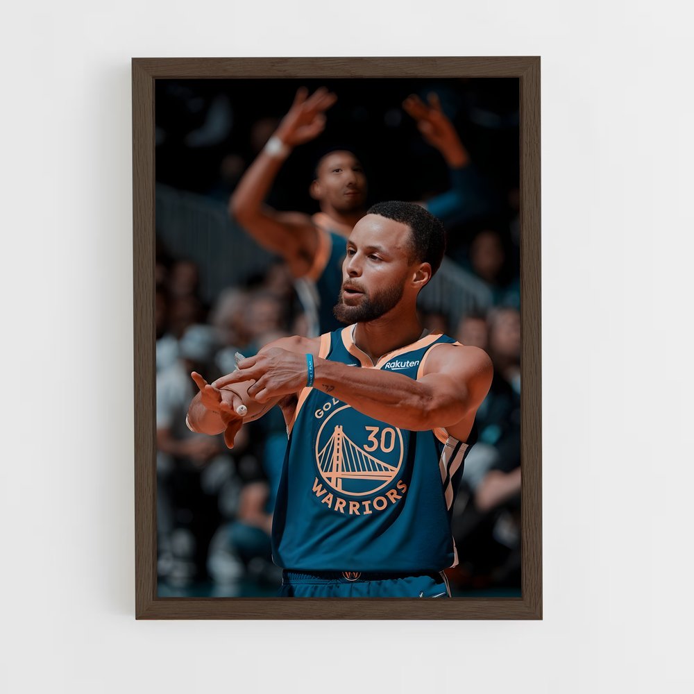 ap-stephen curry-7 cadre Bois foncé