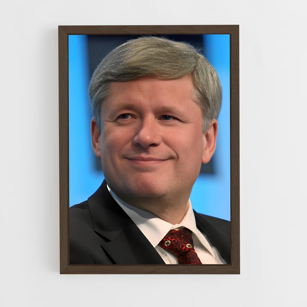 ap-stephen harper-1 cadre Bois foncé