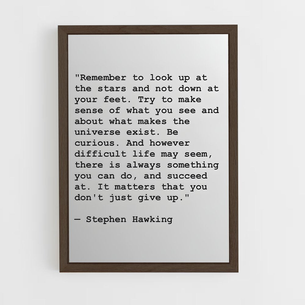ap-stephen hawking-2 cadre Bois foncé