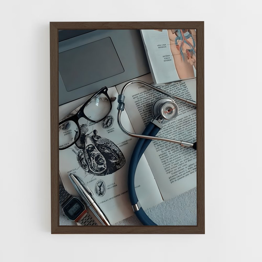 ap-stethoscope-9 cadre Bois foncé