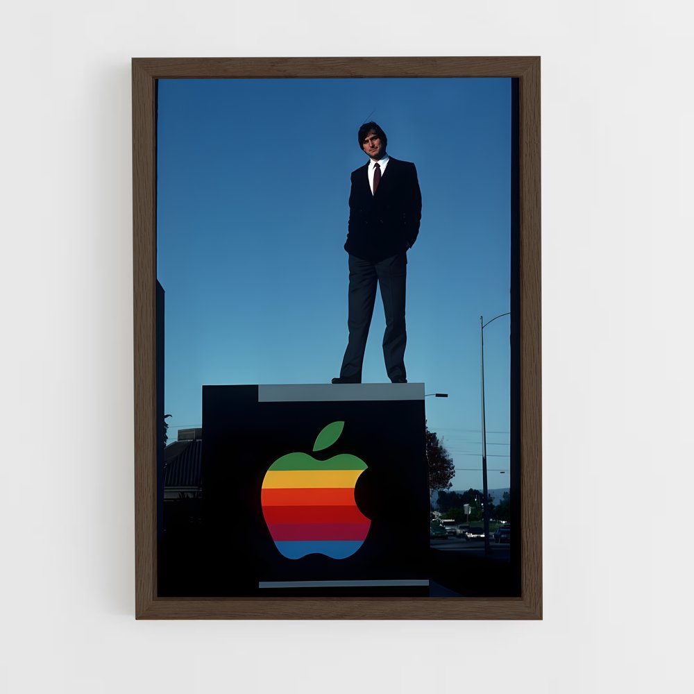 ap-steve jobs-6 cadre Bois foncé