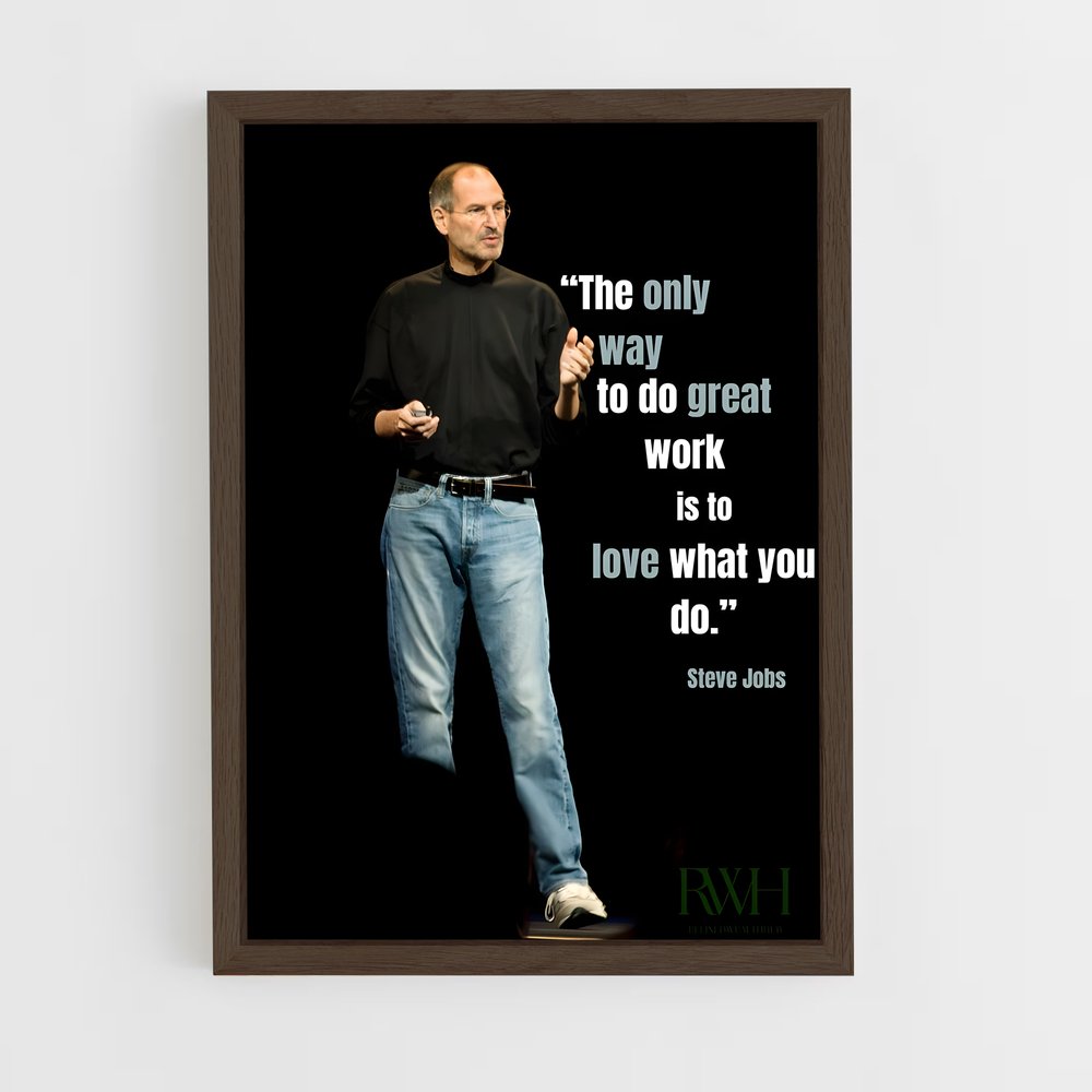 ap-steve jobs-7 cadre Bois foncé