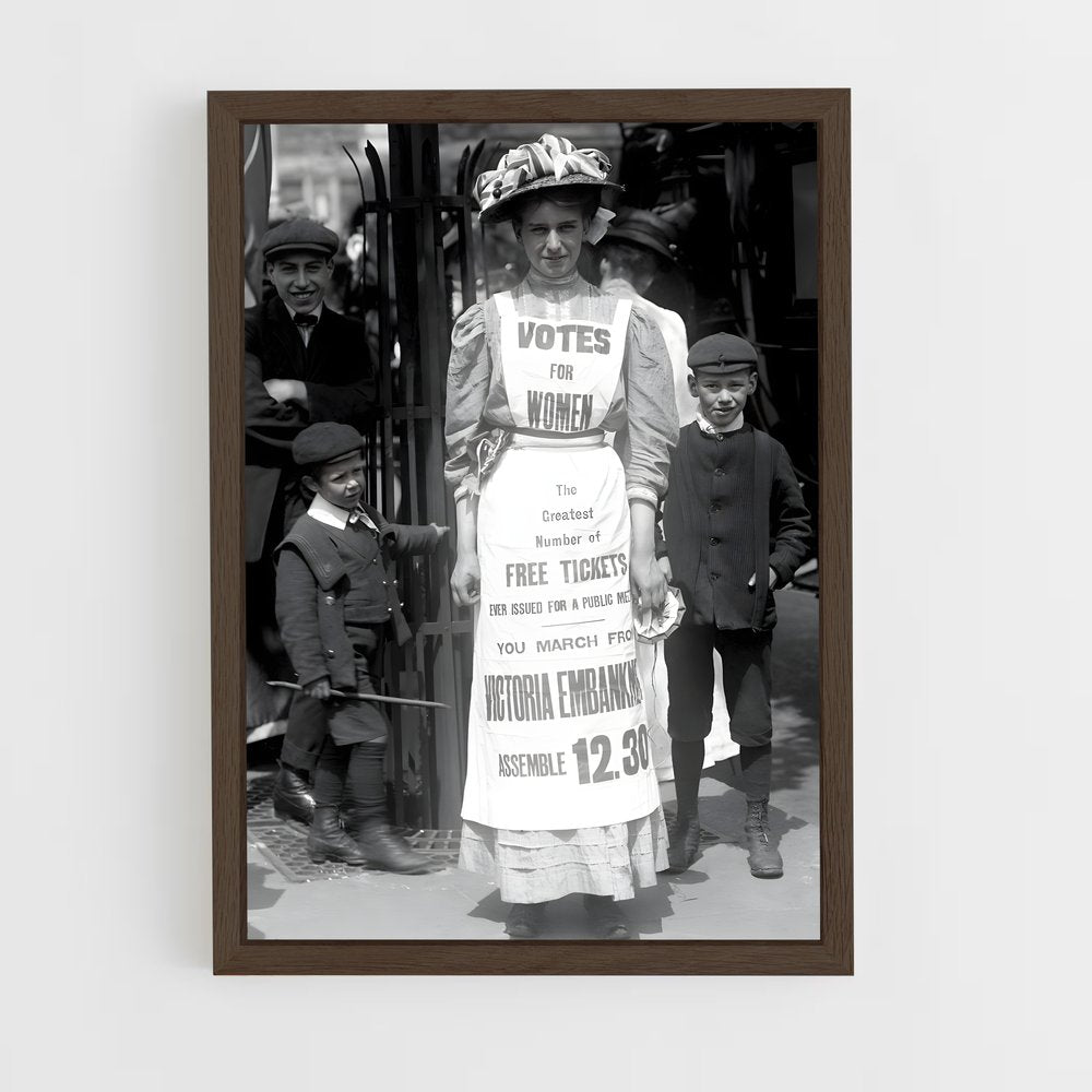 ap-suffragettes-4 cadre Bois foncé
