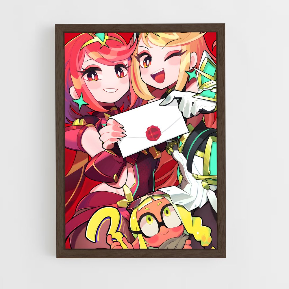 ap-super smash bros-3 cadre Bois foncé