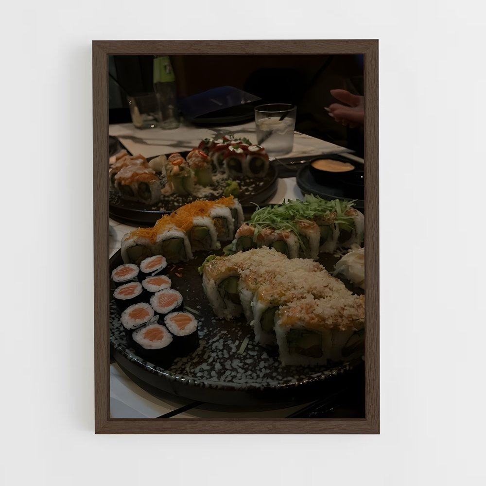 ap-sushi-8 cadre Bois foncé