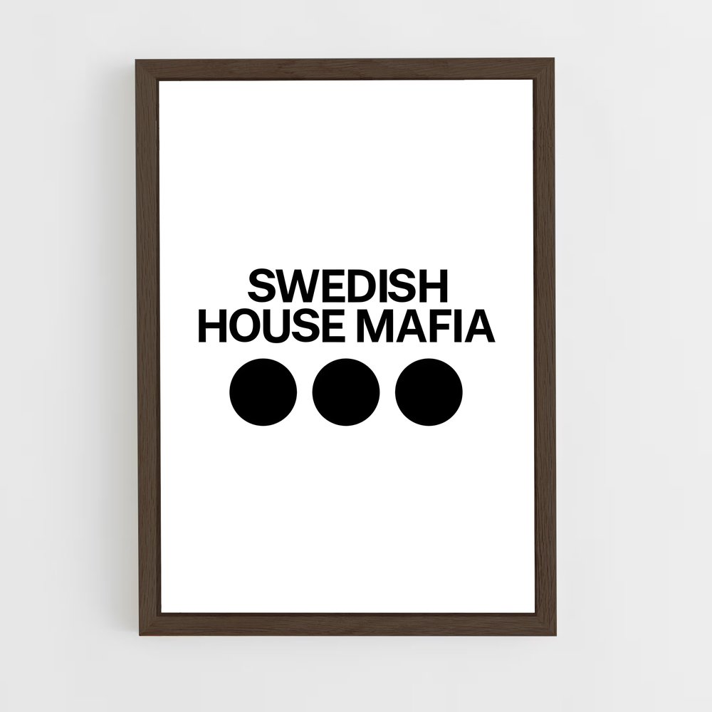 ap-swedish house mafia-6 cadre Bois foncé