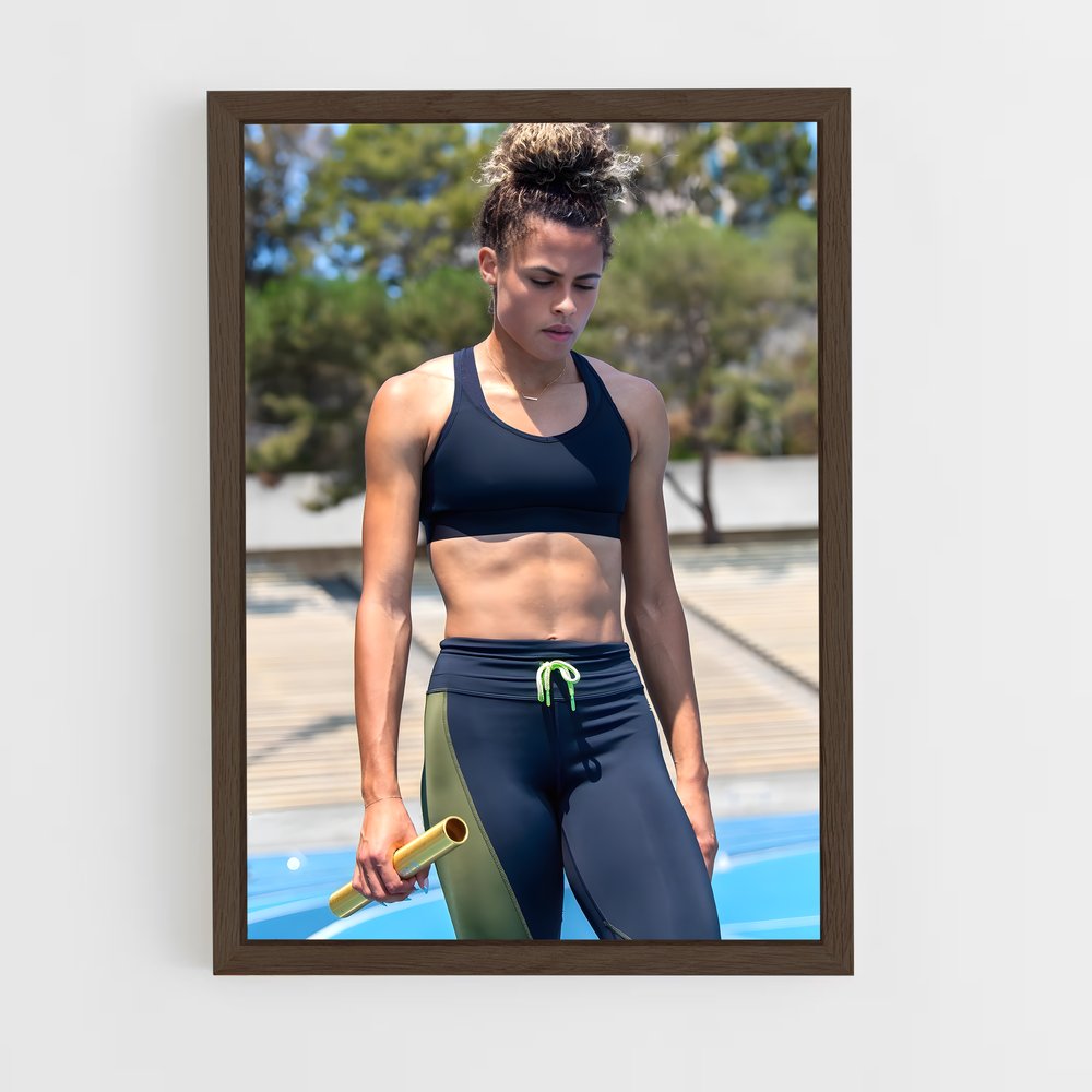 ap-sydney mclaughlin-levrone-4 cadre Bois foncé