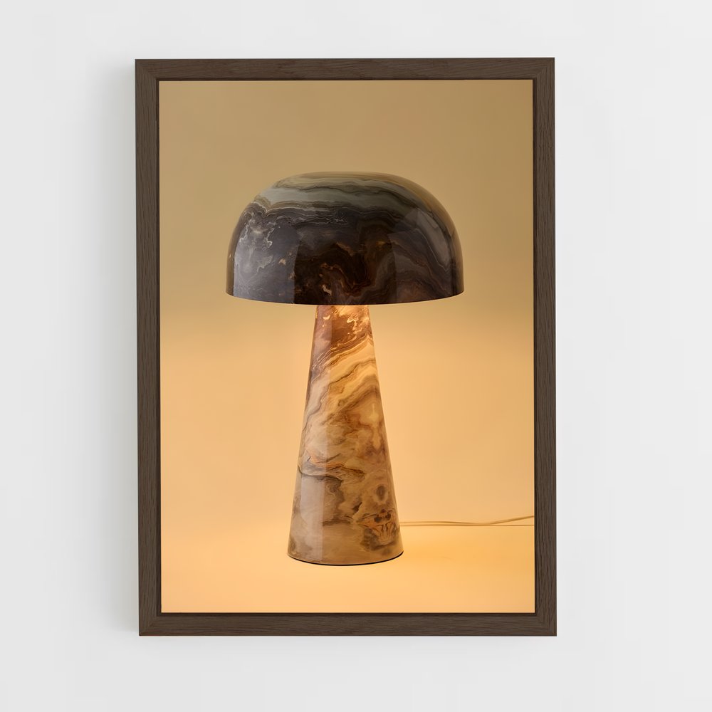 ap-table lamp-6 cadre Bois foncé