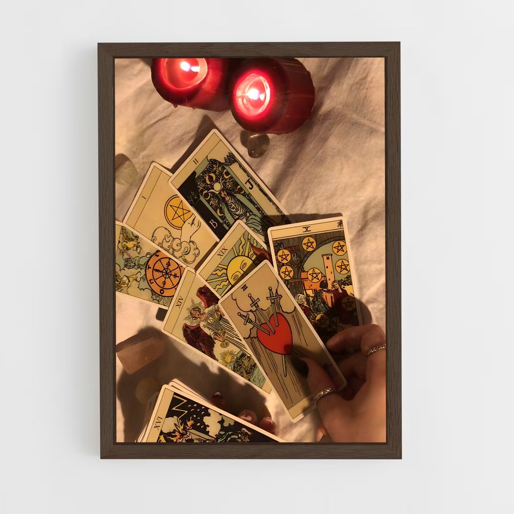 ap-tarot cards-7 cadre Bois foncé
