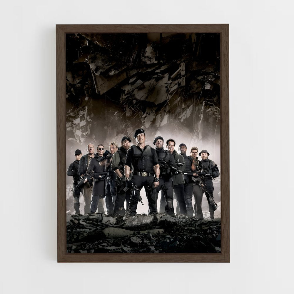 ap-the expendables-7 cadre Bois foncé