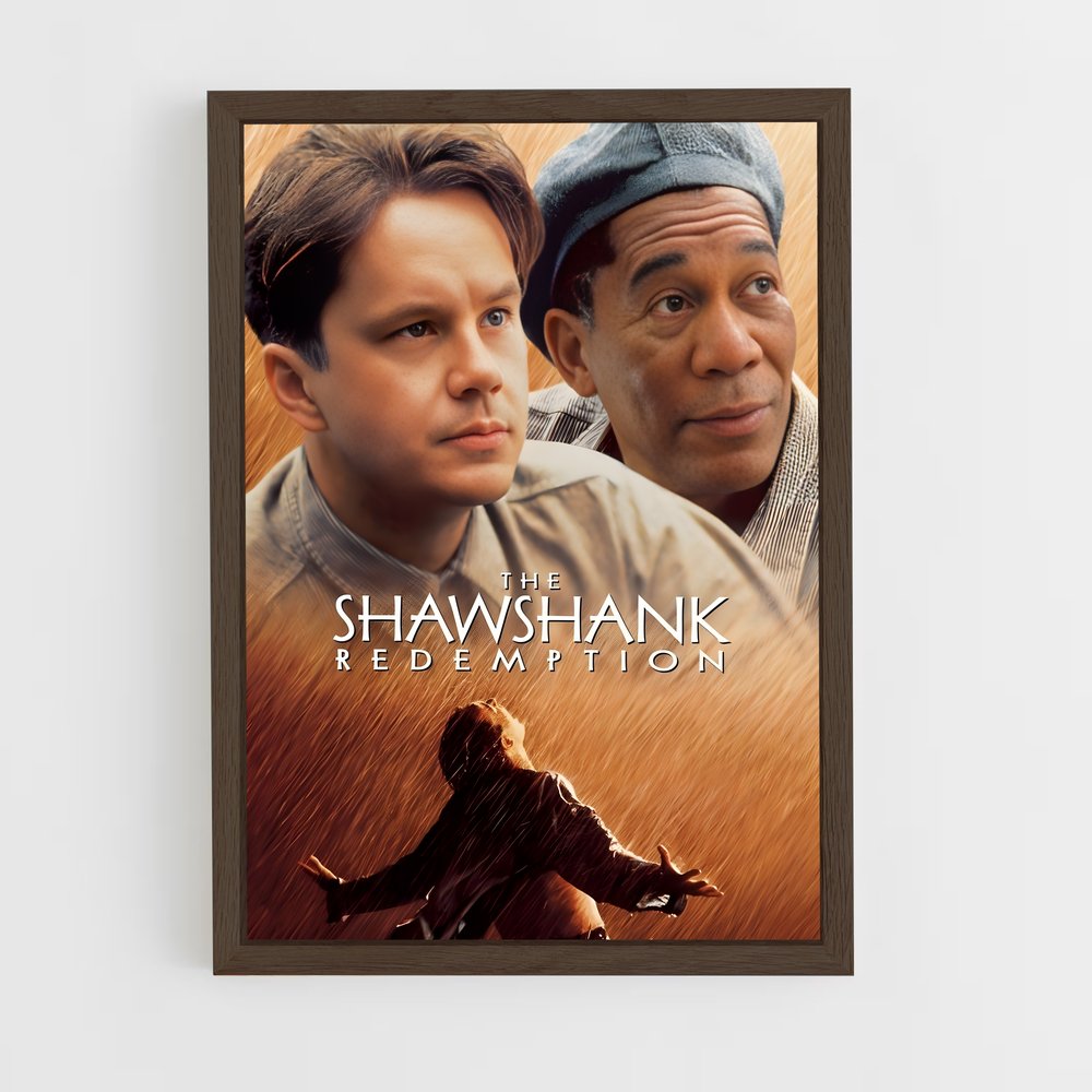 ap-the shawshank redemption-3 cadre Bois foncé