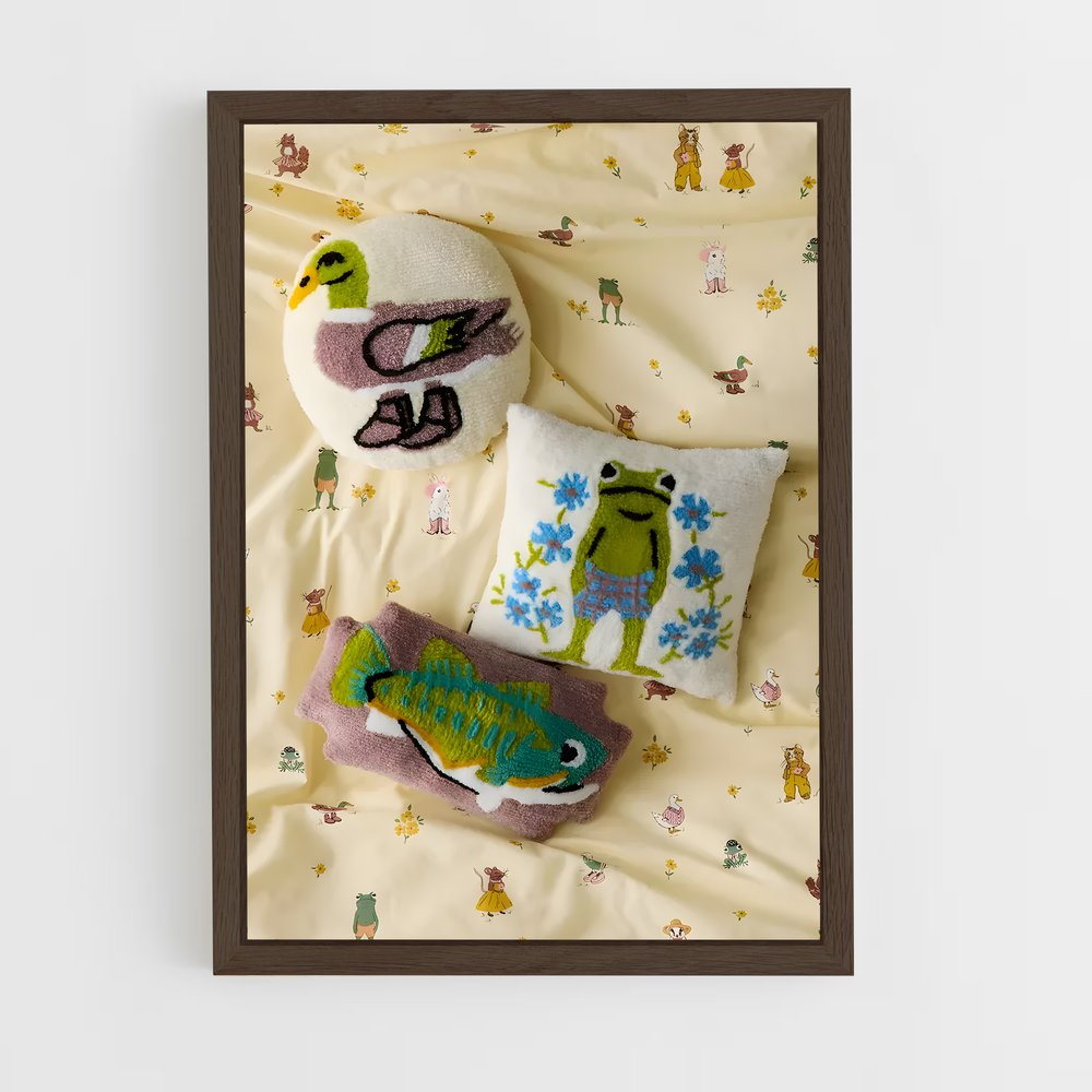 ap-throw pillow-4 cadre Bois foncé