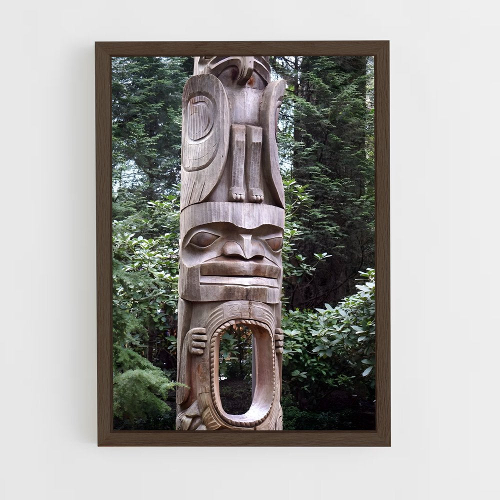 ap-totem pole-12 cadre Bois foncé