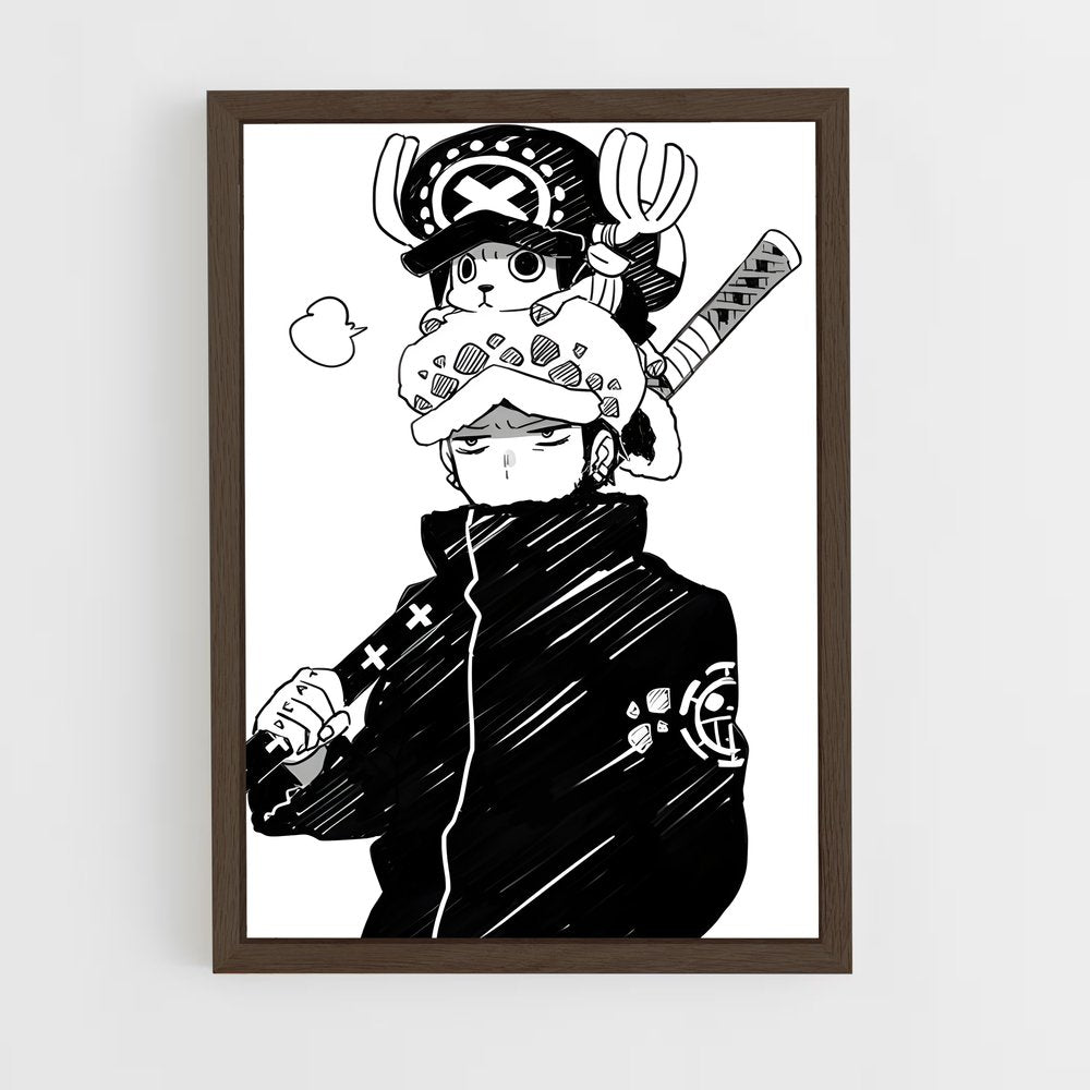 ap-trafalgar law-3 cadre Bois foncé
