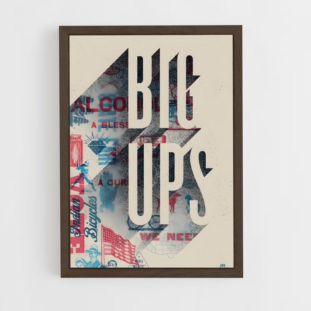 ap-typography art-4 cadre Bois foncé