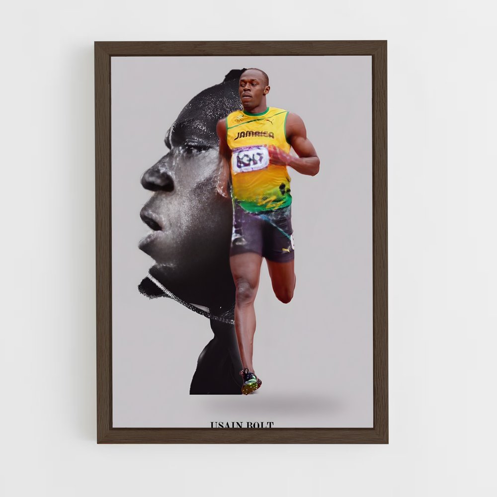 ap-usain bolt-9 cadre Bois foncé