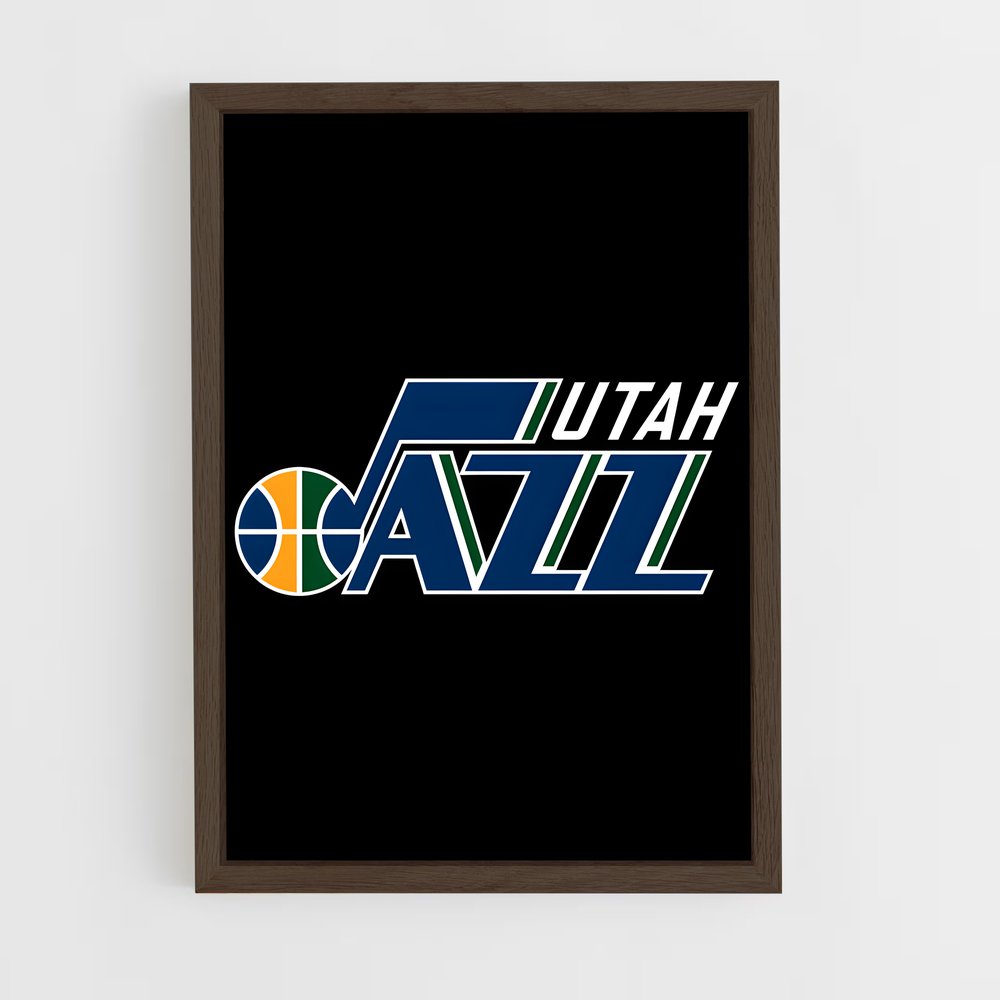 ap-utah jazz-5 cadre Bois foncé