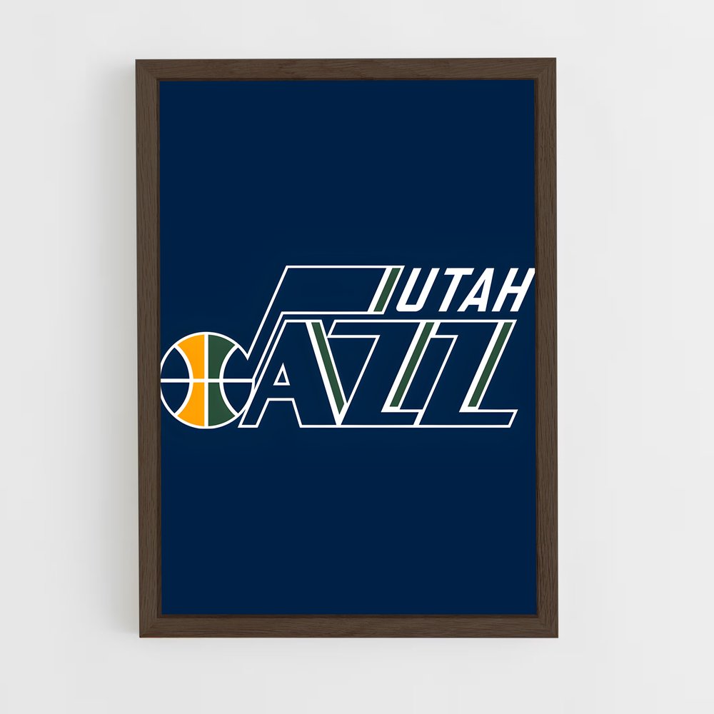 ap-utah jazz-9 cadre Bois foncé