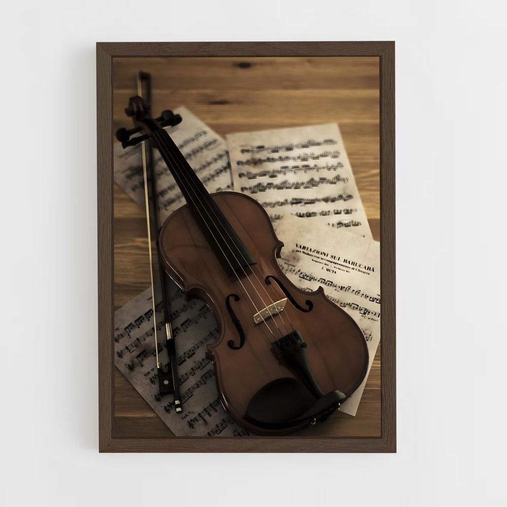 ap-violin-6 cadre Bois foncé