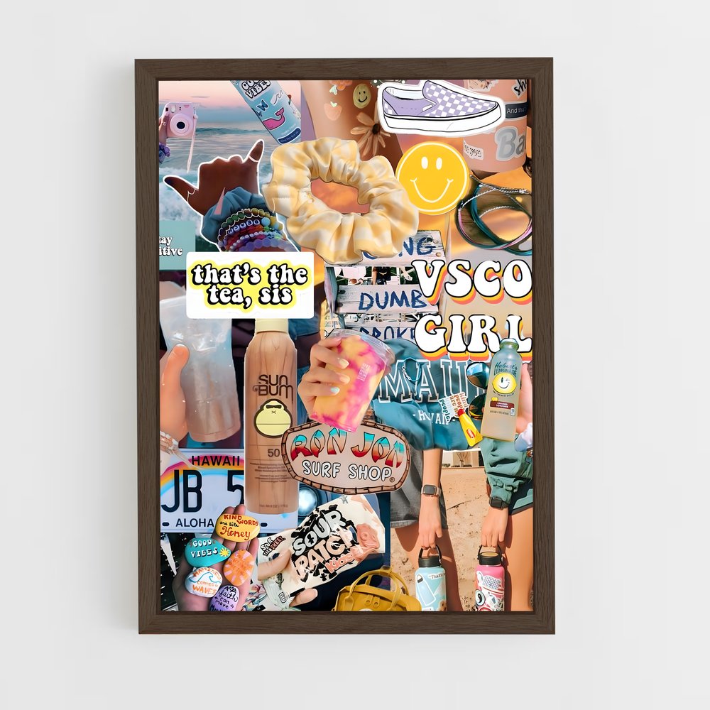 ap-vsco girl-2 cadre Bois foncé