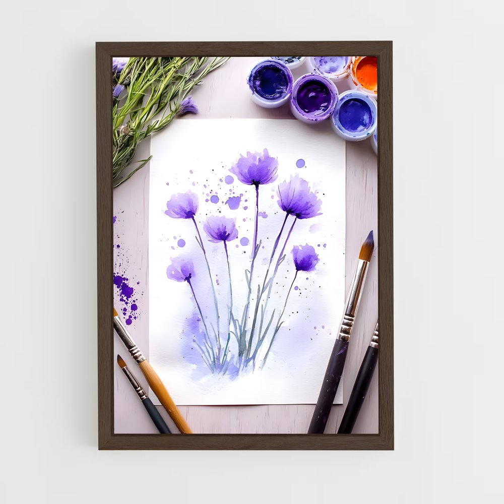 ap-watercolor-11 cadre Bois foncé