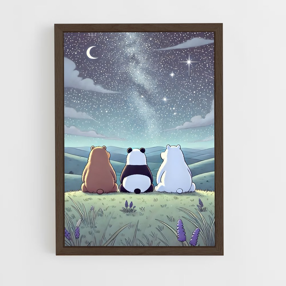 ap-we bare bears-5 cadre Bois foncé